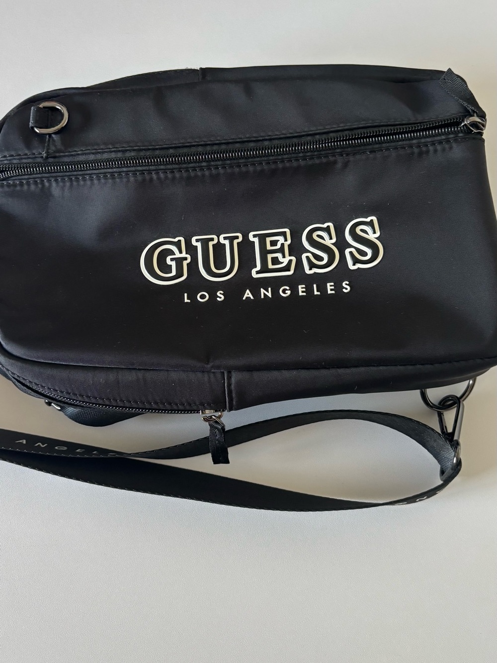 GUESS Black Los Angeles Belt Bag for Men